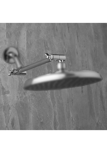 Yunboo Brass G1/2 Banyo Duş Kolu Uzantısı - 11 İnç Açı Ayarlanabilir 180 - Krom Kaplama - Ev/otel Kullanıma Uygun Diğer