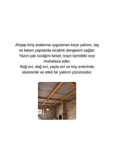 Keçecimemett Tavan Yalıtım Keçesi 200 2500 50 Metre Kare