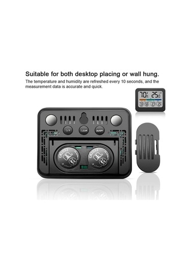 Ulzyvf Tipi Sıcaklık Renkli Ölçer Nem Fonksiyonlu Ev Ekranlı Dijital Çok Büyük Jh