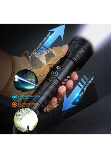 Cbtx A06-a 20w Parlak Lazer 5 Modlu El Feneri Alüminyum Alaşımlı Su Geçirmez Açık Kamp Yürüyüş Meşalesi