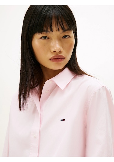 Tommy Hilfiger Tjw Kısa Rahat Kesim Kadın Pembe Gömlek Dw0dw22078tog Pembe