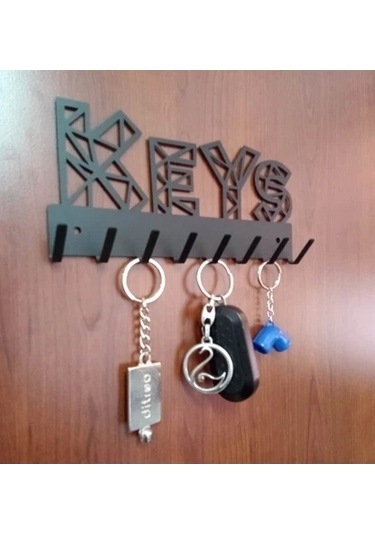 Lazer Anahtar Askısı Keys Mat Siyah Mat Siyah