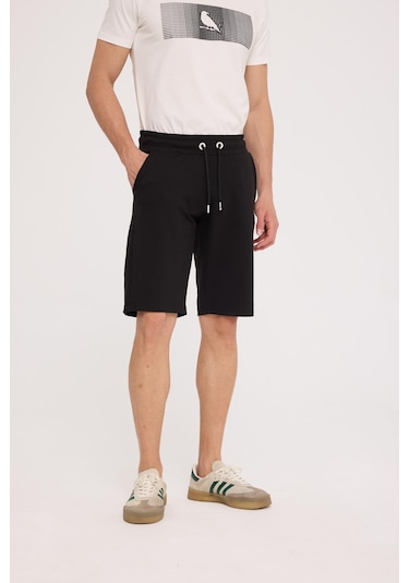 The Crow Tango Sweatshort Siyah Polyester Pamuk Şort Siyah