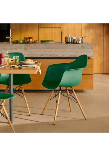 Eames Plastik Koltuk Re Daw, Vitra, Charles & Ray Eames, Geri Dönüştürülmüş Malzeme Yeşil