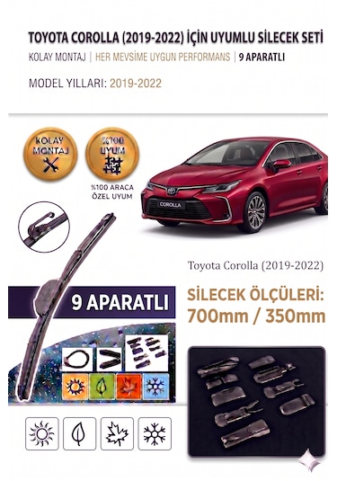 Toyota Corolla Ön Cam Silecek Takımı 2019-2022
