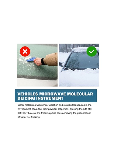 Yunboo Araç Ön Cam Buz Ve Toz Temizleyici, Mikrodalga Moleküler Vibrasyon Teknolojisi İle Hızlı Isıtma Ve Isı Sağlayıcı, Taşınabilir Plastik Araç Aksesuarı Koyu Yeşil