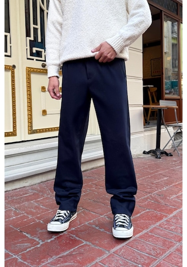 Flaw Basic Regular Gabardin Pantolon Lacivert Lacivert