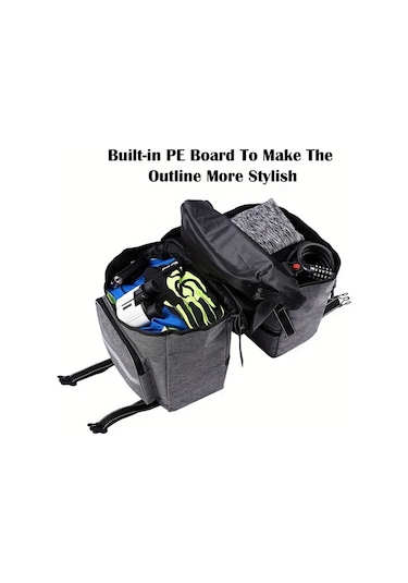 Maxaccess West Bıkıng 6.6 Galon Siyah Bisiklet Sele Çantası Büyük Kapasiteli Çok Bölmeli