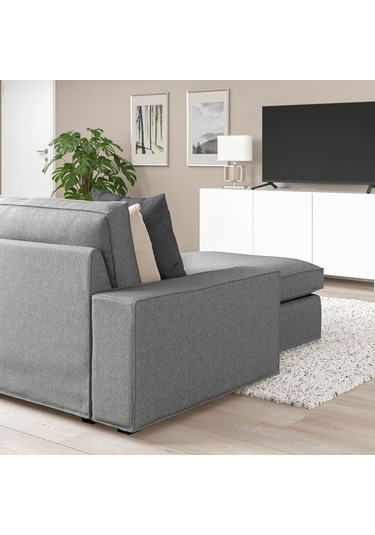 2'li Kanepe Ve Uzanma Koltuğu, Tibbleby Bej-gri Gri