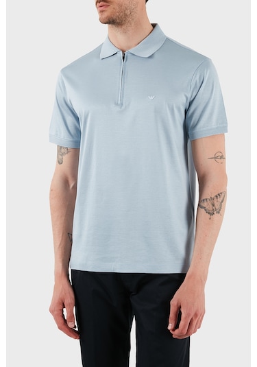 Emporio Armani Erkek Polo Yaka T Shirt Em001082 Af10017 U937 Mavi Mavi