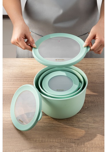 Emsan Lora 3'lü Saklama Kabı Haki Haki