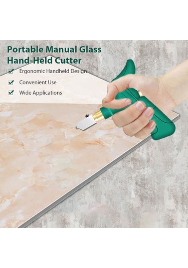 Aubyhe Cam Ve Seramik Kesici Takımı, Elden Tutulan Metal-plastik Gövde İle 2 Adet Yedek Uç, Kolay Ve Pratik Kullanım