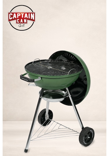 Captain Can Grill Set&go 47 Kömürlü Barbekü I Kömürlü Mangal Yeşil