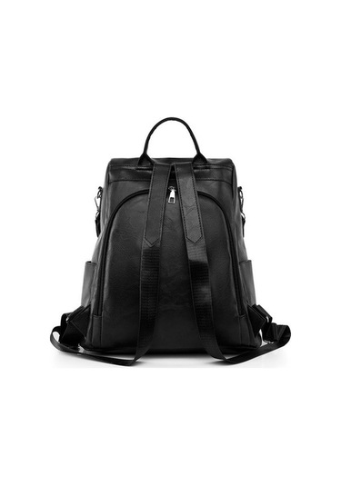 Kadın Sırt Çantası Kore Tarzı Hırsızlığa Karşı Moda Büyük Kapasiteli Eğlence Seyahat Öğrenci-siyah Siyah