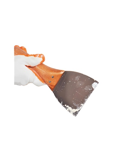 Dekor 006 Macun Ispatulası 12 Cm Ahşap Saplı Paslanmaz Çelik Esnek Usta Spatulası