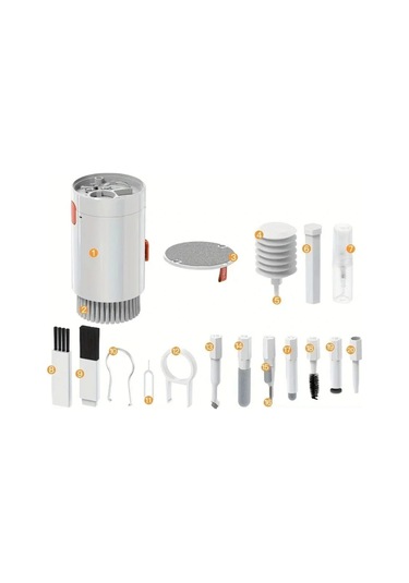 20 Parça Çok Fonksiyonlu Bilgisayar Temizleme Seti Klavye Cep Telefonu Kablosuz Kulaklık Temizleme K Çok Renkli