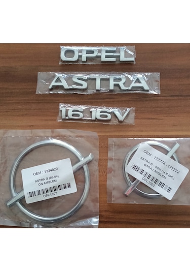 Opel Astra 1.6 16v Bagaj Yazısı Ön Ve Arka Arma Logo Astra G