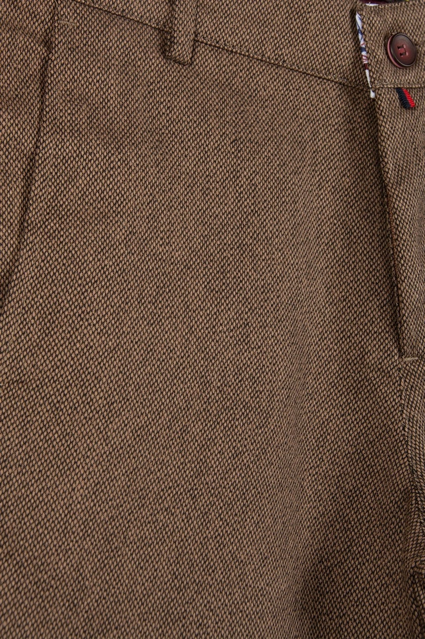 Veaven Erkek Koyu Kahverengi Slim Fit Keten Şort Vavn9y-2200196-5 Koyu Kahverengi