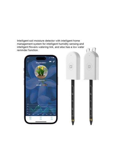 Geeksen Akıllı Toprak Nem Ölçer, Uzaktan Kontrol Ve Nem Sensörlü, Mobil Uygulama İle Bahçe Bitkileri İçin İdeal