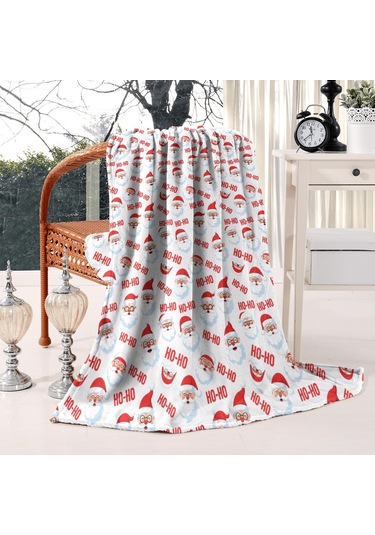Noel Desenli 50x60 İnç Polar Battaniye, Yumuşak, Hafif Ve Kalın, Erkek, Kadın Ve Çocuk İçin Noel Baba Noel Ho-ho
