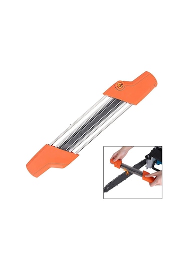 Konesam "2'li Fonksiyonlu Zincirli Testere Bileme Aleti - Paslanmaz Çelik, Taşınabilir Tasarım 5.2mm Turuncu "