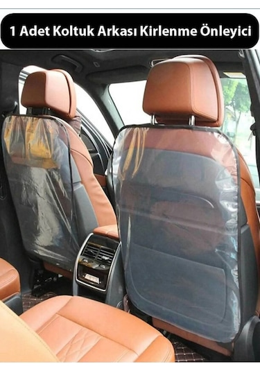 Silinebilir Oto Araba Koltuk Arkası Koruyucu Şeffaf Kılıf Oto Kılıf Araç Koltuk Arkası Koruma 1 Adet