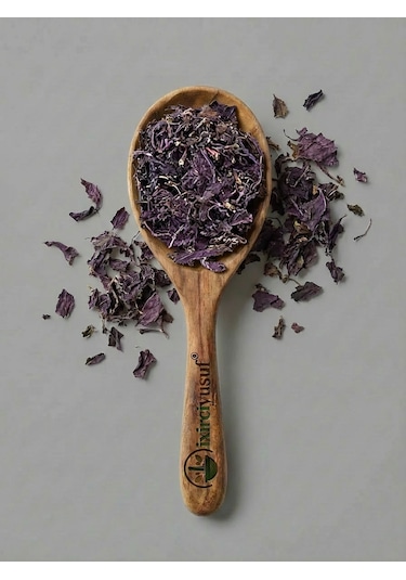 Mor Reyhan Kırmızı Reyhan Purple Basil Reyhan Otu Ocimum Basilicum Var. Purpurascens Doğal Kurutulmuş 50 G