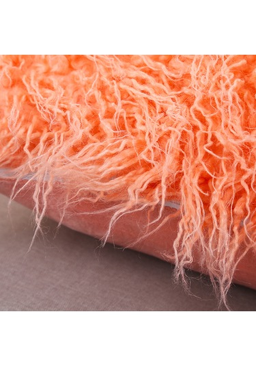 Yunboo Pembe 45x45cm İmitasyon Kürk A-b Yüzey Yastık Kılıfı - Yumuşak, Dayanıklı, Gizli Reçme Yastık İçeriği Yok Diğer