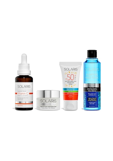 Solaris Vitamin C Serum 30 ML + Yaşlanma Karşıtı Bakım Seti