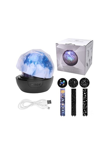 Ximistore9 Çocuklar İçin Evren Temalı Yıldız Projeksiyonlu Gece Lambası Ve Duvar Dekoru