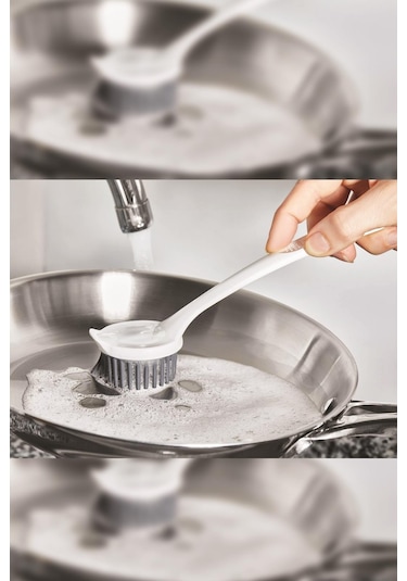 Çok Amaçlı Silikon Bulaşık Yıkama Lavabo Temizleme Fırçası Beyaz