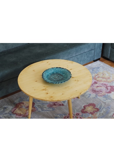 Ahşap Orta Sehpa-yuvarlak-75 Cm- Natural Ahşap Orta Sehpa-yuvarlak-75 Cm- Natural