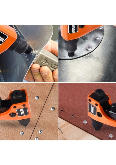 Willowhaven Goxawee 80 Adet Perçinli Turuncu Metal Mandrenli Tek Elle Perçin Tabancası Kiti