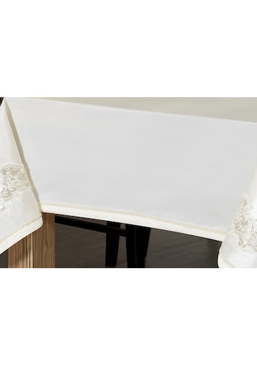 Finezza Anjelica Lüx Dantelli Monoray Kumaş Beyaz Masa Örtüsü 170