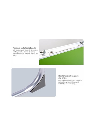 Plastik Mat Ayarlanabilir Taşınabilir Dizüstü Bilgisayar Masası Katlama Stand Bilgisayar Okuma Masa Yatağı Tepsisi Black