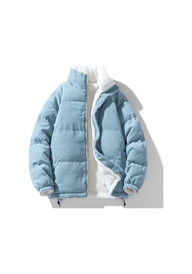 Sımıcg Kışlık Polar Çift Taraflı Ceket-mavi Mavi