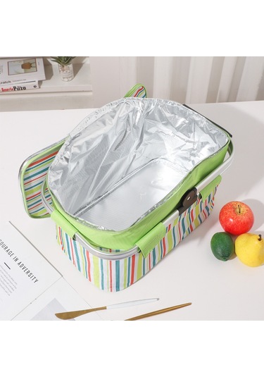 Lıcorıce Büyük Kapasiteli 27l Çıkarılabilir Ve Kolay Temizlenebilir Açık Kamp Gıda Saklama Kutusu, Katlanabilir Taşınabilir Isı Yalıtım Soğutma Sepeti Kırmızı