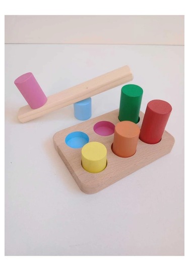 Montessori Eşleştirme Tablalı Silindirler 6 Lı