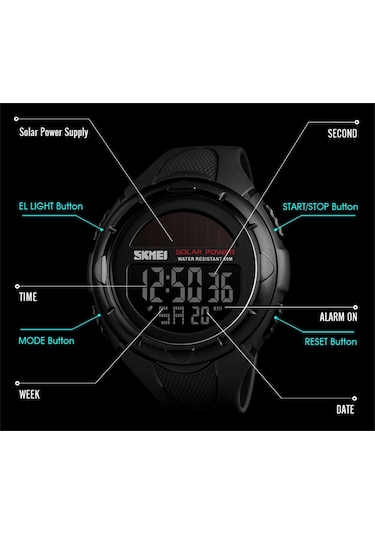 Dofolink Skmeı Erkek Dijital Saat - Stopwatch, Alarm, Takvim Ve Işık Fonksiyonlarıyla 5atm Su Geçirmez Pu Kordonlu Spor Kol Saati Yeşil