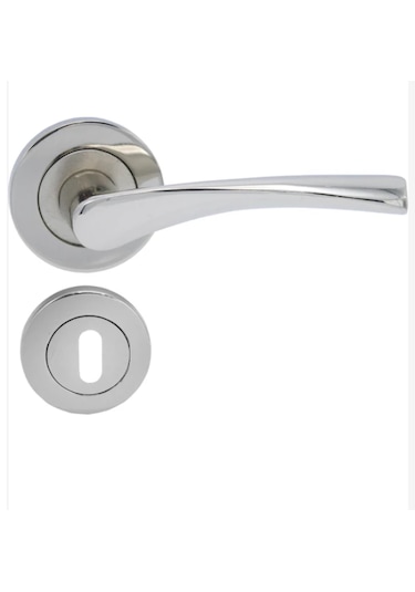 Bravo Rozetli Nikel Saten ; Wc,Oda Kapı Kolu(1Takım)