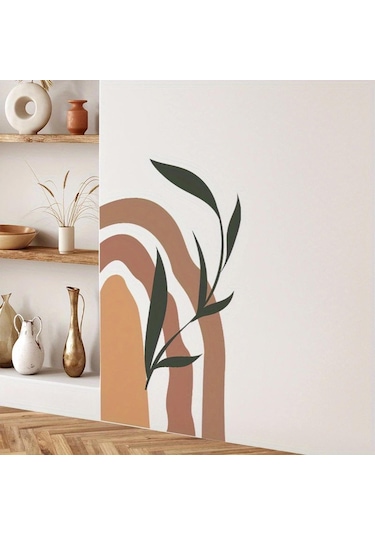 Yaprak Desenli Bohem Duvar Sticker 65x100cm Diğer