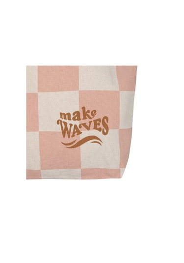 Lassig Plaj Çantası Gots Check Pattern Peach Sea Salt Pembe