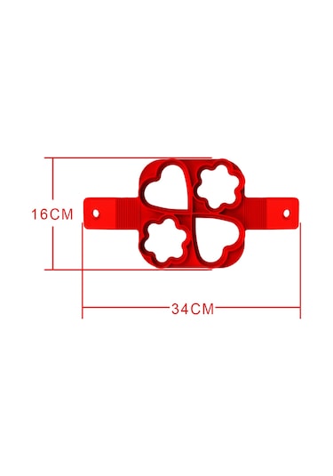 Teltree Silikon Yumurta Kalıbı 4 Lü Kalp Ve Çiçek Şekilli Yumurta Pişirme Aleti Diğer