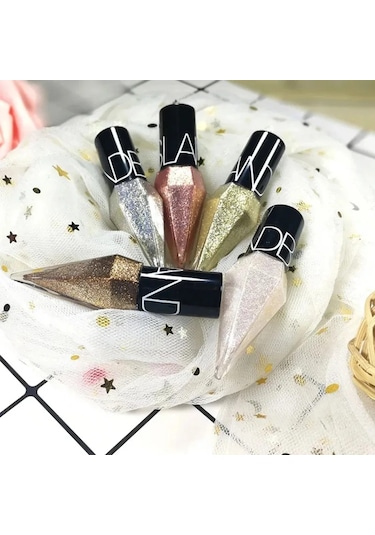 Elmas Parlak Göz Gömlekleri Göz Farı Su Geçirmez Gümüş Gül Altın Renk Glitter 05 Dark Topaz