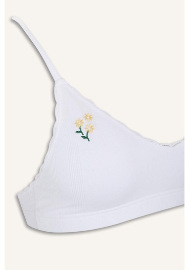 Defacto Kadın Çiçekli 2li Takım Sütyen Külot -fall İn Love E6599ax25smer98 Ekru