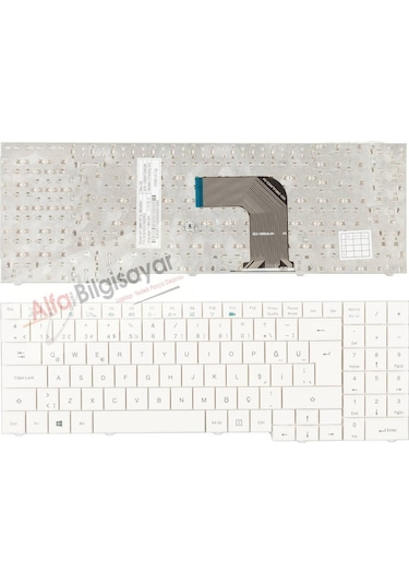 Alfabilgisayar Casper Uyumlu Nirvana Mb55Ll1. Mb5X. Mb5X-B Klavye Beyaz Renk Q Tu