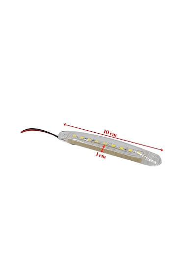 10 Adet Beyaz Parmak Lamba 9 Led 12v 24v