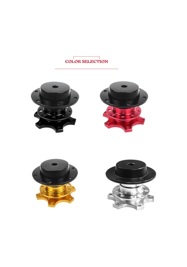 Lemestar 6 Yuvalı Hızlı Sökme Direksiyon Göbeği Adaptörü - Alüminyum Alaşım Evrensel Direksiyon Çıkarma Aleti