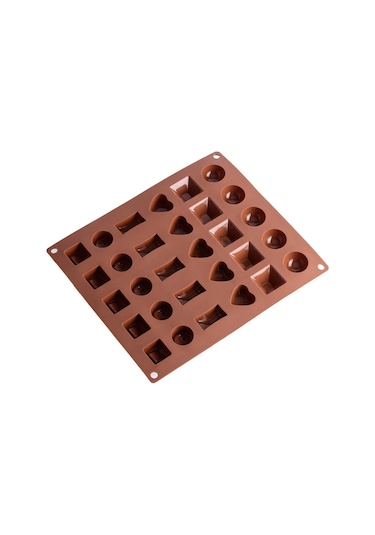 Moveevo Kahve Rengi 30 Farklı Şekil Silikon Kalıp - Yemek Dereceli, Anti Yapışkan, Fırın/mikrodalga Uyumlu Baking & Dondurma Kalıbı Çok Renkli