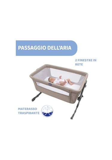 Next2me Essential Crib - Dune Relux Bej